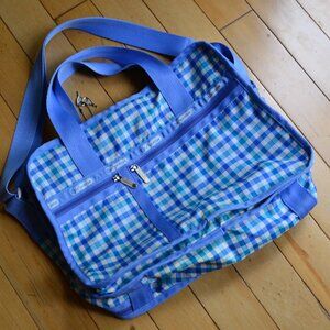 LeSportsac Checker Deluxe Everyday Crossbody Bag + Cosmetic Bag